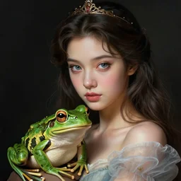 hyperdetailed portrait of princess and the frog with high contrast lighting. by greg rutkowski, highly detailed, digital painting, artstation, smooth, sharp focus illustration, artstation hq. intricate, elegant, 8 k, unreal engine. art by wlop and artgerm and ayami kojima. dan mumford, tomokazu matsuyama, takato yamamoto