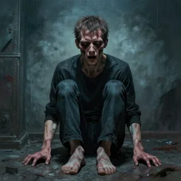 a man that successfully escaped his internal hell. hyperrealism, trending on artstation.