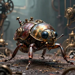 a giant steampunk bug by greg rutkowski, sung choi, mitchell mohrhauser, maciej kuciara, johnson ting, maxim verehin, peter konig, 8 k photorealistic, cinematic lighting, hd, high details, dramatic, atmosphereric, trending on artstation