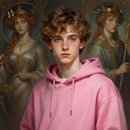 a preppy magic student in a pink hoodie, d & d, fantasy, intricate, cinematic lighting, highly detailed, digital painting, artstation, concept art, smooth, sharp focus, illustration, art by artgerm and greg rutkowski and alphonse mucha