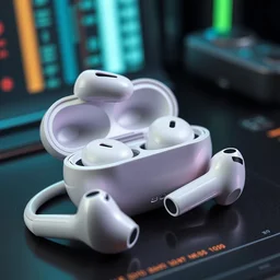 airpods manual from the 8 0's, retro futurism, high detail