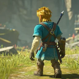 in - game screenshot from breath of the wild, sharp focus, highly detailed, 4 k