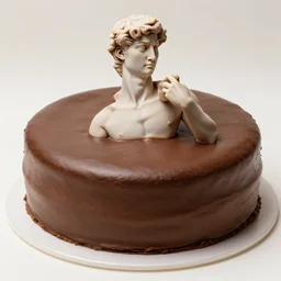 the david by michelangelo made of chocolate cake