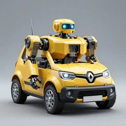 a transformer robot made of Renault Twingo
