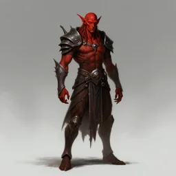 dark fantasy tiefling warlock, red skin, fullbody view, wide angle view, highly detailed, qichao wang, artgerm, cushart krenz, zeronis, trending on artstation, soft light, sharp edges, illustration, character design, concept art