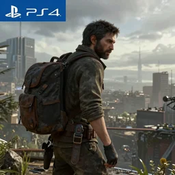 a screenshot of the last of us part ii ( ps 4 2 0 2 0 ) in the visual style of neon genesis evangelion