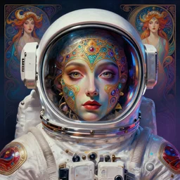 dream! an extremely psychedelic experience, colorful, surreal, dramatic lighting, cosmonaut, lsd, face, detailed, intricate, elegant, highly detailed, digital painting, artstation, concept art, smooth, sharp focus, illustration, art by sam spratt, dan mumford, artem demura and alphonse mucha, 4 k, photorealism, cinematic n - 6