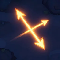 magic beam arrow, spell attack, digital game art of an ability