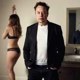 elon musk boudoir photoshoot for calvin klein
