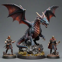 highly detailed matte painting of a dnd miniature of a dragon by rutkowsky and gurney and giancola, trending on artstation