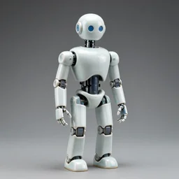 a robot made entirely from porcelain