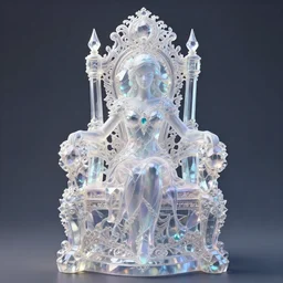 highly detailed, intricate beautifully stunning picture of a beautiful ornate ethereal iridescent crystal throne, by disney, andrei riabovitchev, and peter mohrbacher