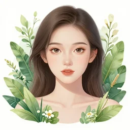 a beautiful detailed front view portrait of a woman with plants and flowers growing around, artgerm, joshua middleton comic cover art,