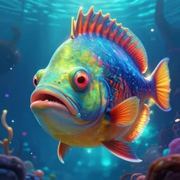 portrait of scary humanoid angler fish, intense, an ultrafine hyperdetailed illustration by kim jung gi, irakli nadar, sharp focus, bright colors, destiny 2, fantasy, d & d, deep sea monster, night, unreal engine 5, global illumination, radiant light