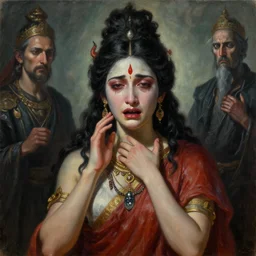 A cinematic crying neo-classical portrait of the Hindu demon goddess of grief despair sorrow, by Edward Hopper, by jim warren, by Wayne Barlowe, by Paul Lehr, by Bruce Pennington, by Zdzisław Beksiński, by HR Giger, oil on canvas, masterpiece, trending on artstation, featured on pixiv, cinematic composition, astrophotography, dramatic pose, beautiful lighting, sharp, details, details, details, hyper-detailed, no frames, 8K