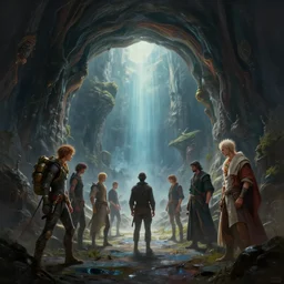 a digital fantasy painting of a portal opening up into a strange dimension, dramatic view, by stanley artgerm, lau, wlop, james jean, andrei riabovitchev, marc simonetti, and greg rutkowski, cinematic, hyper realism, high detail, octane render, 3 d shading, trending on artstation