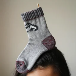 knitting a sock on your head