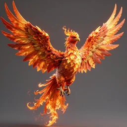 hyperdetailed image of a detailed flaming phoenix wings spread 8 k extremely detailed hd hyperrealism unreal engine daz 3 d