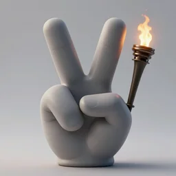 a mob carrying torches in the shape of a peace sign, photography, highly detailed, high quality, 8 k, soft lighting,
