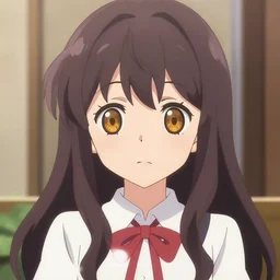 anime girl with a snail eyes