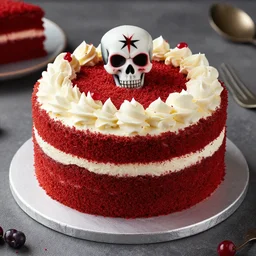 death eating red velvet cake