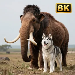 a hybrid between a husky dog and a mammoth, photography, award winning, national geographic channel, discovery channel, 8 k