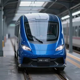 futuristic!! train, sapphire, ( design by porsche!!!!! ), xf iq 4, 1 5 0 mp, 5 0 mm, f / 1. 4, iso 2 0 0, 1 / 1 6 0 s, natural light, octane render, macro shot, symmetrical balance, polarizing filter, sense of depth, ai enhanced