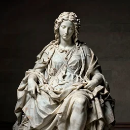 bust sculpture of cate blanchett as pieta, by Michelangelo, photorealism