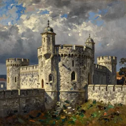 Dover castle, oil-on-canvas by Ivan Aivazovsky