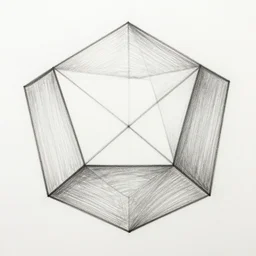 geometric pentagon, drawing
