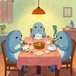 martians eating dinner