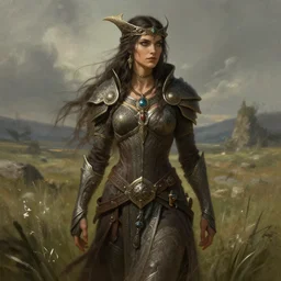 rogue, female, tabaxi, field, d & d, fantasy, intricate, elegant, highly detailed, digital painting, artstation, octane render, concept art, matte, sharp focus, illustration, hearthstone, art by artgerm and greg rutkowski and alphonse mucha