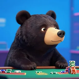 profile picture, gambling bear