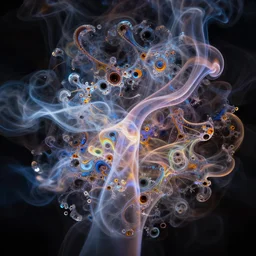 smoke, irregular fractals, ( ( glass ) ) ( ( glow ) ), striking, vibrant, elegant, beautiful, captivating, artstation, motion blur, distortion