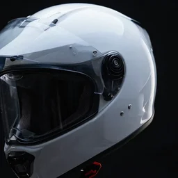 close - up photo of a motorcycle helmet, dramatic backlight, black background, extremely detailed, trending, by morten krogvold