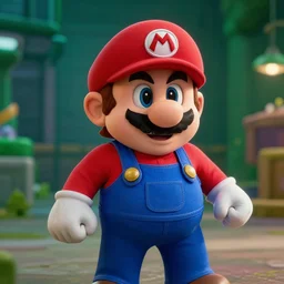 a still of super mario in matrix, cinestill 8 0 0 t, cinematic shot