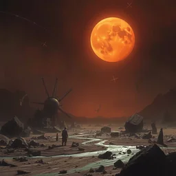the day we leave earth, broken earth, post apocalyptic, greg ruthkowski, artstation, concept art, moody