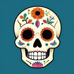 a beautiful calavera illustration, very detailed, centered, uncropped, most beautiful picture in the world