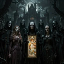 realm of the faceless slaves of the nameless night of the castle of dread desire, intricate artwork by melissa houpert, josan gonzalez, artgerm, edmund leighton, alphonse mucha, greg rutkowski, majestic, cinematic, gothic, mysterious, octane render, unreal engine, trending on artstation 8 k