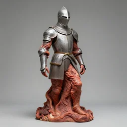 a knight made of flesh by zdzisław beksinski, trending on artstation
