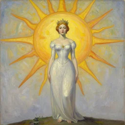 The queen of the sun by Zdzislaw Beksinski, oil on canvas