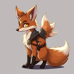a cute medieval anthropomorphic fox with a fluffy tail, comic art, trending on furaffinity, cartoon, kawaii, backlighting, furry art!!!, cool shading, concept art