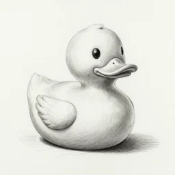 pencil drawing of a rubber ducky in the style of Jean-Auguste-Dominique Ingres, very detailed