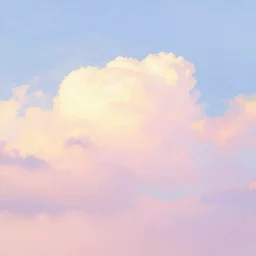 a summer sky, airbrush painting, pale colors,