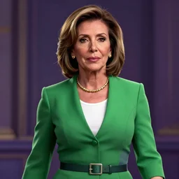 Nancy Pelosi as She-Hulk, 4k, digital art, artstation, cgsociety, hyper-detailed, award-winning, trending,