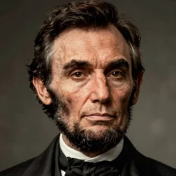 abraham lincoln by kehinde wiley and rembrandt. photorealistic facial features, detailed face, ultra high details.