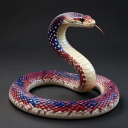 snake with american flag skin