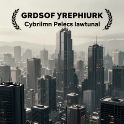 A beautiful matte painting of a gloomy cyberpunk city