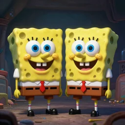 spongebob squarepants illustrated by stephen hillenburg, perfect symmetry, dim volumetric cinematic lighting, extremely hyper - detailed attributes & atmosphere, intricately proportional, masterpiece, artstation, stunning,