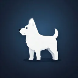 icon stylized minimalist canadian eskimo dog, loftis, cory behance hd by jesper ejsing, by rhads, makoto shinkai and lois van baarle, ilya kuvshinov, rossdraws global illumination
